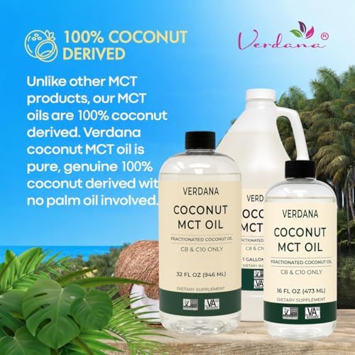 Verdana Food Grade MCT Oil 16 oz – For Keto Coffee
