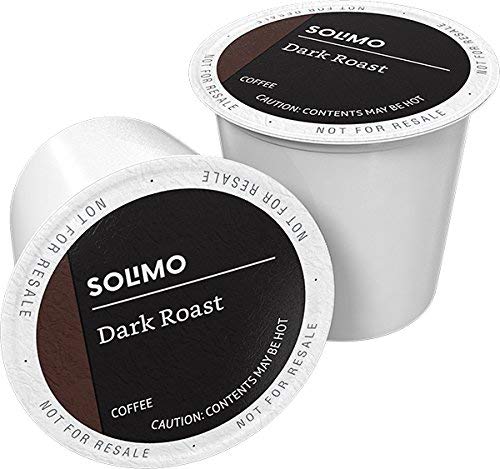 Amazon Brand Solimo Coffee Pods Variety Pack (100 Count) | Dark Roast (100 Count)
