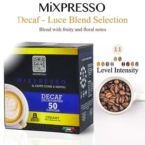 Mixpresso Classe Coffee Espresso Capsules Compatible With Nespresso Original Brewers, Single Cup Coffee Pods 100% from Italy, Medium Roast 80% Arabica Espresso, 50 Count Coffee Capsule Intensity 8/12 | 50 Count Single Cup Coffee Pods Compatible With Nesp…