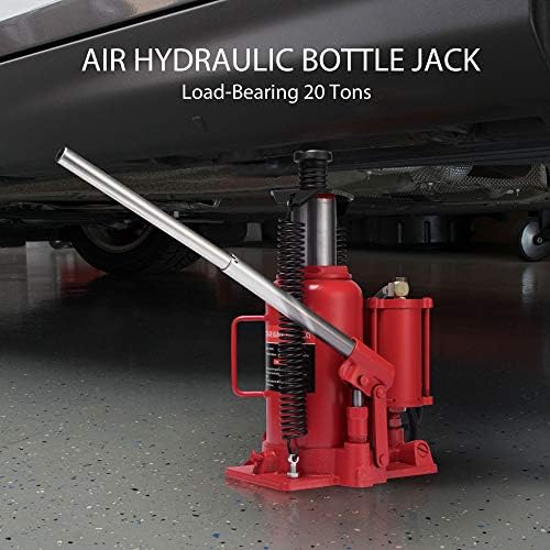 SPECSTAR Pneumatic Air Hydraulic Bottle Jack with Manual Hand Pump 20 Ton