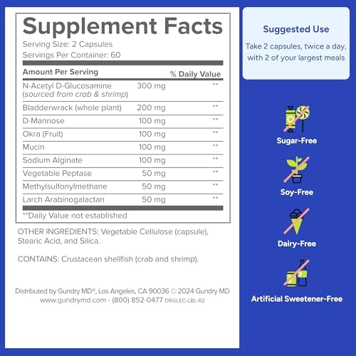 Gundry MD® Lectin Shield Gut Health & Digestion Supplement, 30 Servings