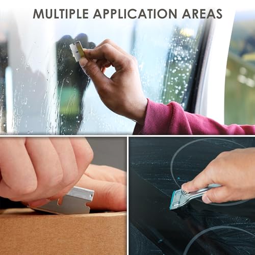Single Edge Razor Blades, 100 Pack, Made in the USA, Industrial Razor Blades, Scraper Refills, Box Cutter, Paint Scraper