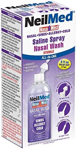 NeilMed NasaMist All in One Multi Purpose Saline Spray, 6.3 Fl Oz