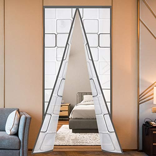 Insulated Door Curtain, Thermal Magnetic Self-Sealing EVA Door Screen Winter Stop Draft Keep Cold Out Door Cover for Kitchen, Bedroom