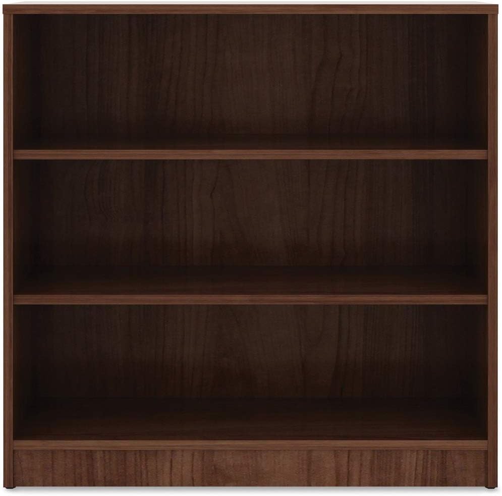 Lorell Walnut Laminate Bookcase, 36" x 36" x 12"