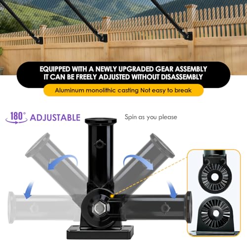 Cat Fence Extension & Conversion Kit | 30-Inch Height, 50-Foot, Wood, Metal, Vinyl & Brick Fences, Durable Polyethylene, Easy Install, Complete Set