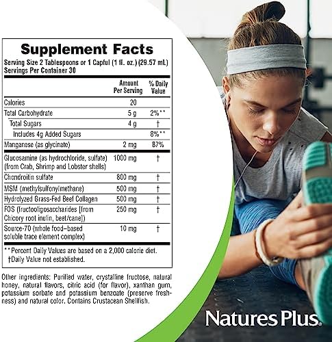 NaturesPlus Ultra Rx-Joint Liquid, Honey Lemon - 30 fl oz - Supports Healthy Joint Function - with Glucosamine