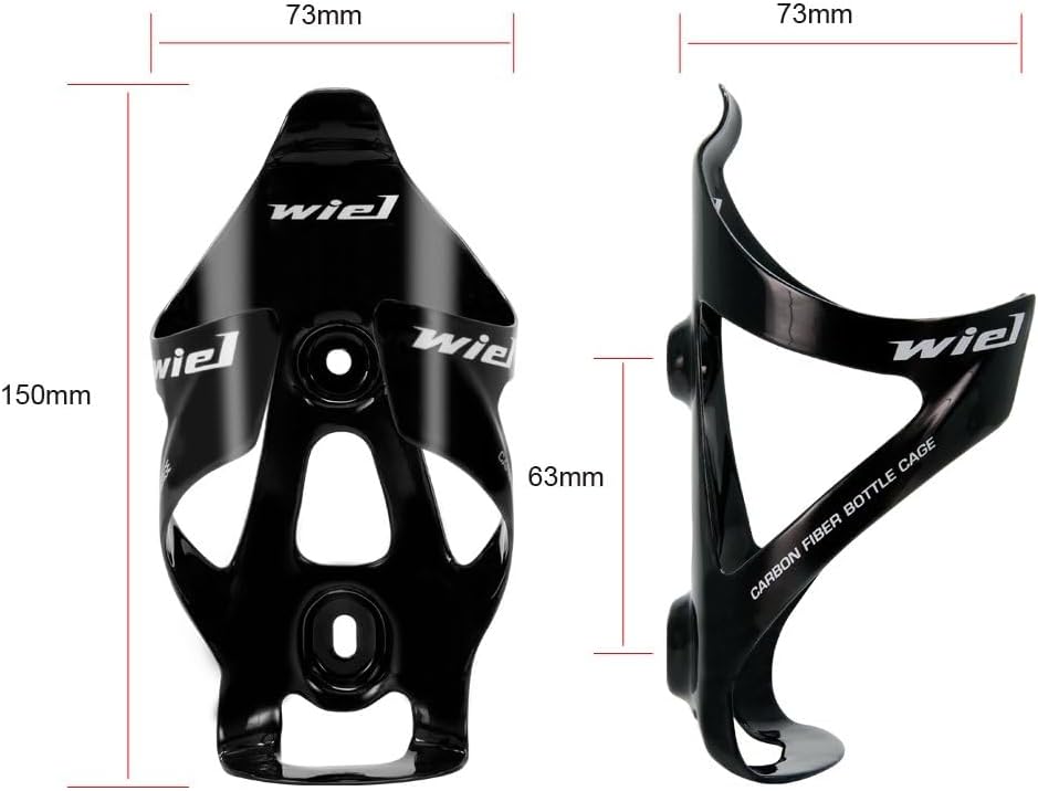 Wiel Full Carbon Fiber Bicycle Bike Light Drink Water Bottle Cage Holder