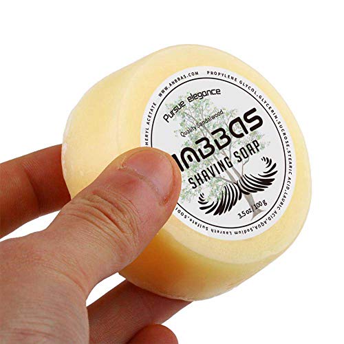 Anbbas Shaving Soap Goat Milk for Men Beard Traditional Wet Shave(3.5oz) | Foam Women Body Hair Removal Smooth Close Shave