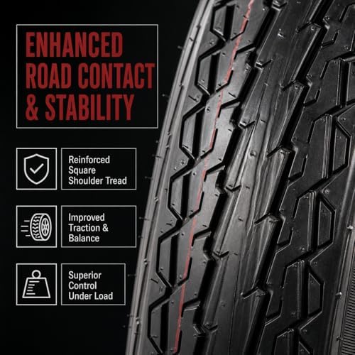 eCustomrim 2-Pack Trailer Tire Rim Assembly 4.80-12 480-12 4 Lug LRC White | 12 Inch Load Range C 6 Ply Tire, 4 Bolt On 4 Inch Center Steel Wheel