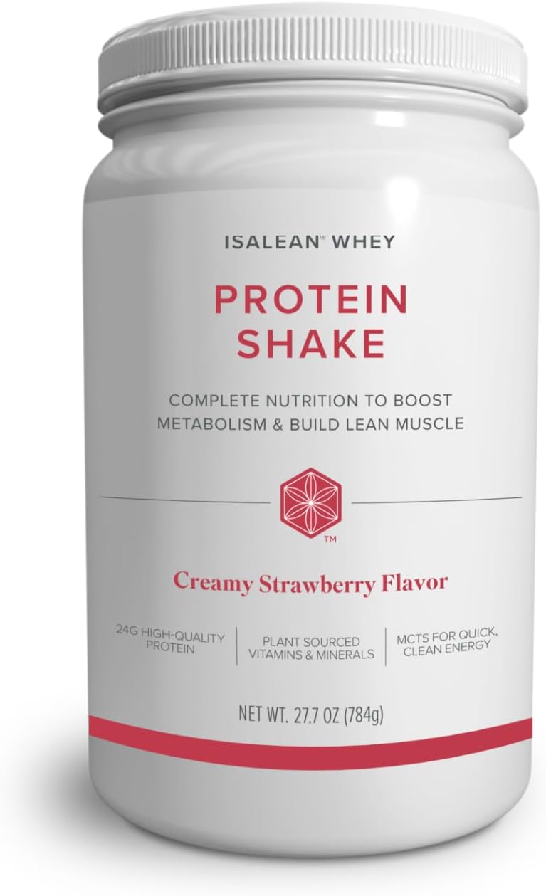 IsaLean Protein Shake - Complete Nutrition for Maintaining Healthy Weight & Lean Muscle Growth Enhanced with MCT Oil - 24 Vitamins & Minerals - 28.1 oz - 14 Meal Canister - Creamy Chocolate
