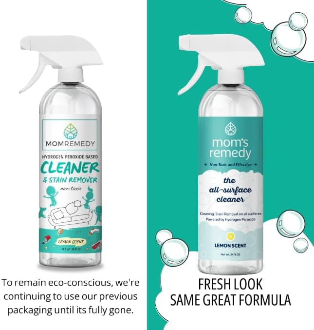 MOMREMEDY Hydrogen Peroxide All Purpose Cleaning Spray | Multipurpose Home Cleaner | Fabric and Laundry Stain Remover | All Surface Kitchen and