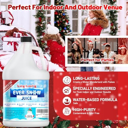 Hakuta Flakes Snow Machine Fluid, Long-Lasting Snow Juice 1 Gallon