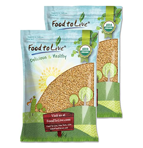 Food to Live Organic Brown Basmati Rice, 20 Pounds Non-GMO, Whole Long-Grain Rice Variety, Fragrant, Kosher, Vegan, Bulk. Less Starch Content. High in Dietary Fiber. Great for Making Stir-Fries