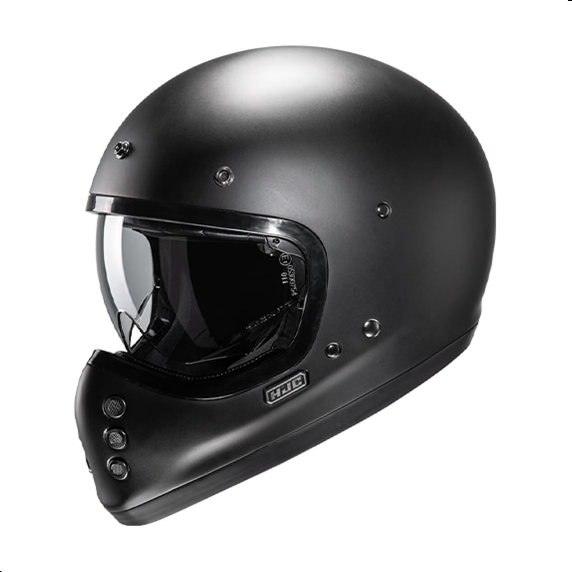 HJC V60 Solid Off-Road Motorcycle Helmet with IS-10 Internal Visor, DOT Approved (Semi Flat Black, X-Small)