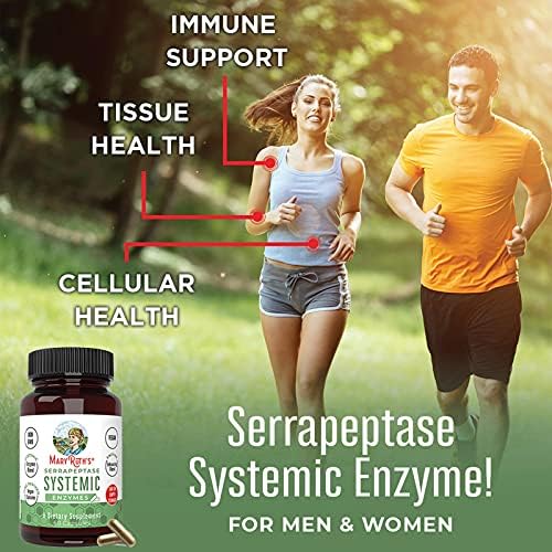 MaryRuth's Serrapeptase Enzymes Capsules, 60 Count, Vegan