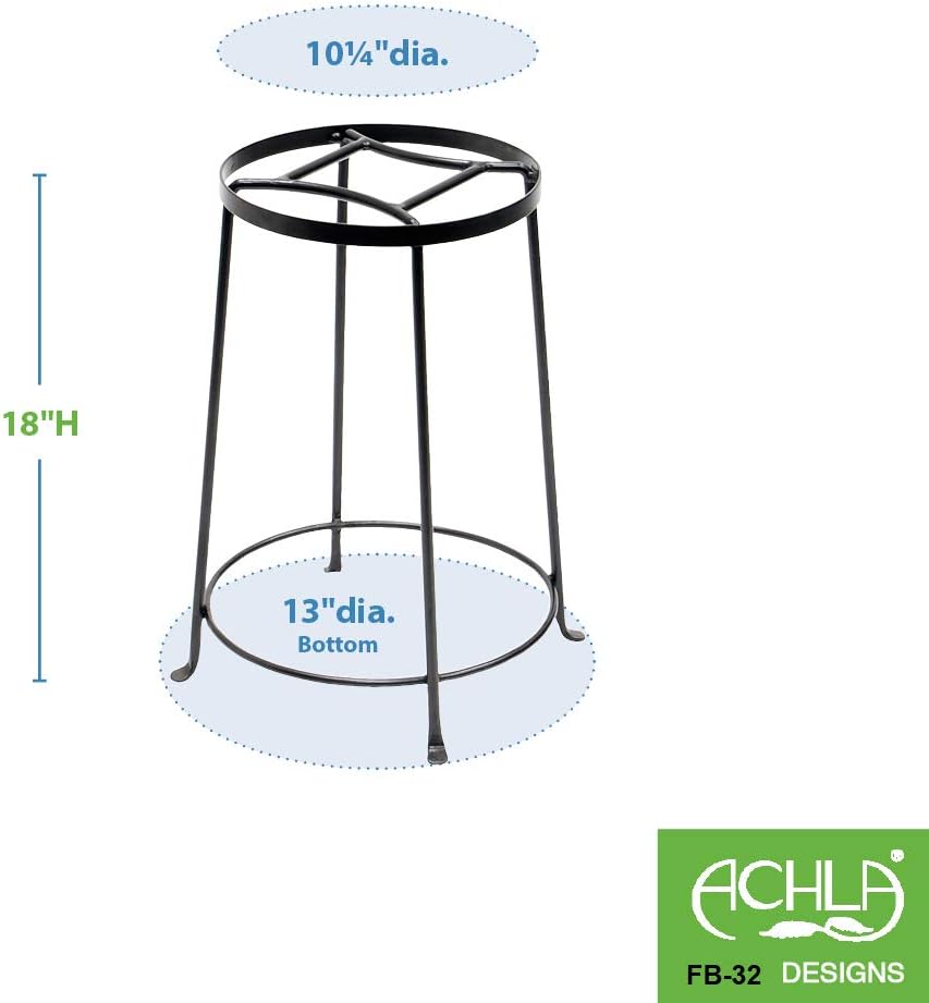 Achla FB-32 Designs Argyle Plant Stand III, 18" H, Graphite