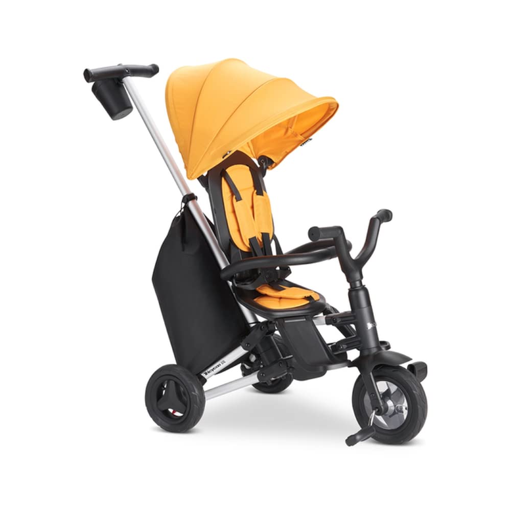 Joovy Tricycoo 4.1 Kids Tricycle with 4-Stages Featuring Extra-Wide Front Tire, Removable and Adjustable Parent Handle, Safety Harness