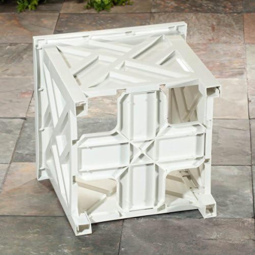 Miles Kimball Chippendale Planter Box, White - Plant Holder for Garden, | Patio and Lawn - 14 - -sq. x 13 - H Overall