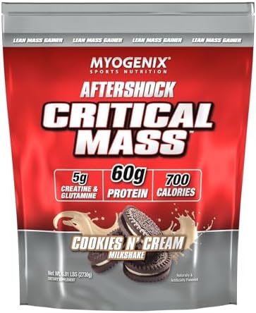 Myogenix Critical Mass Gainer – Muscle Mass Weight Gain Supplement, Zero Lactose Whey Protein Powder – Anabolic Whey Protein – Chocolate Milkshake (6.01 lbs)
