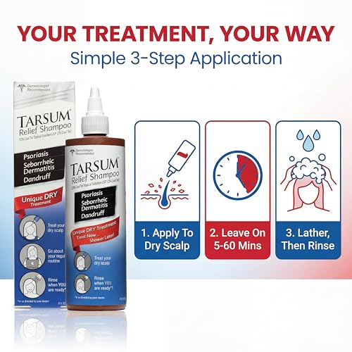 Tarsum Extra Strength Psoriasis Shampoo - Coal Tar Shampoo and Conditioner for Scalp Psoriasis, Seborrheic Dermatitis, Severe Dandruff, & Eczema - Exfoliating Relief for Flaky, & Itchy Scalp (4 oz)