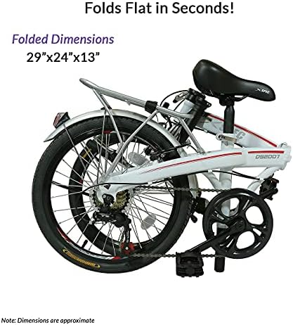 20" 7 Speed Folding Compact City Commuter Bike (NOT an Electric Bike)