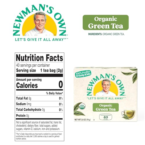NEWMANS OWN ORGANICS Organic Royal Green Tea, 40 CT