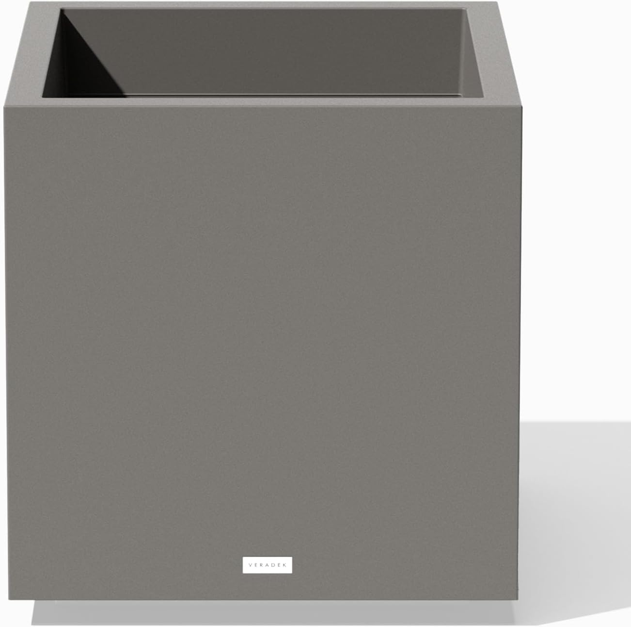 Veradek Block Series Cube Planter - Square Outdoor Planter | Made From Durable Plastic With Double-Walled Construction. Modern Porch/Patio Décor for Plants and Flowers