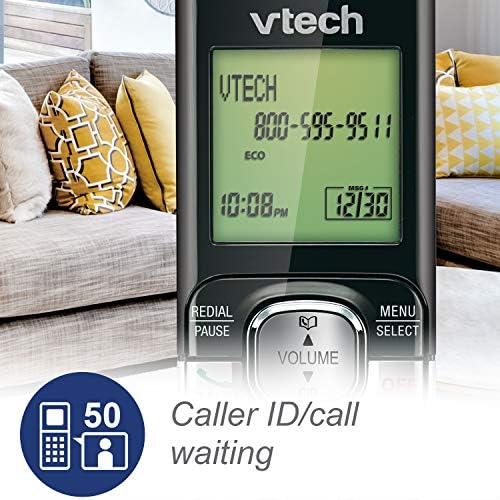 VTech CS6529-26 2-Handset Cordless Phone with Answering Machine, Caller ID/Call Waiting, DECT 6.0, Handset Speakerphone, Red