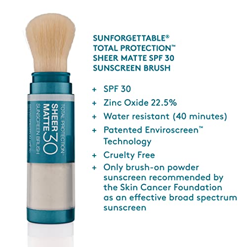 Colorescience, Total Protection Sheer Matte Sunscreen Brush, SPF 30