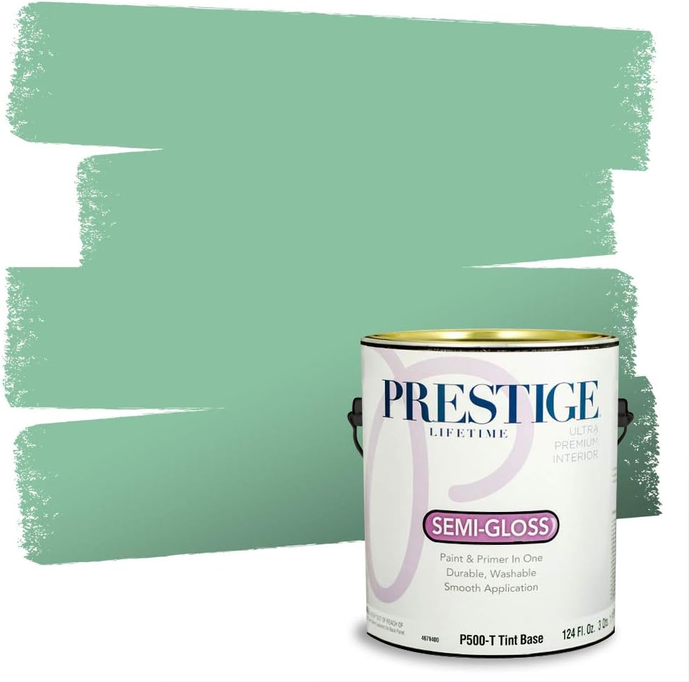 PRESTIGE Paints Exterior Paint and Primer In One, 1-Gallon, Semi-Gloss, Comparable Match of Sherwin Williams* Electric Lime*