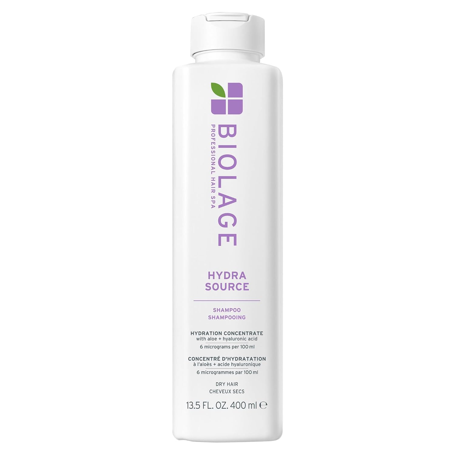 Biolage Hydra Source Shampoo – For Dry Hair | Aloe vera, hyaluronic acid, vegan, paraben-free, softens, moisturizes, adds shine