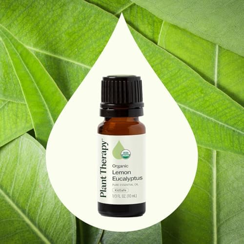 Plant Therapy Organic Lemon Eucalyptus Essential Oil 10 mL, Pure, Undiluted | Pure & Undiluted, USDA Certified Organic