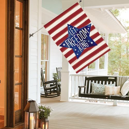 AVOIN colorlife Let Freedom Ring Patriotic 4th of July Garden Flag 12x18"