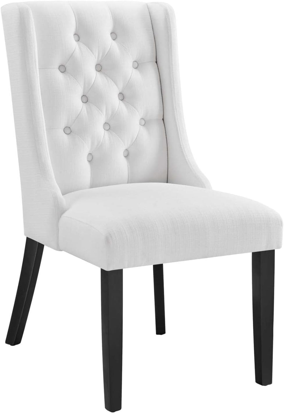 Modway Baronet Modern Tufted Upholstered Fabric Parsons Kitchen and Dining Room Chair in Beige