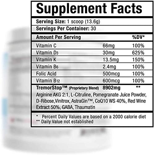 Real Science Nutrition Tremor Miracle - Essential Tremor Herbal Supplement Powder for Hands, Legs, Feet, Head Tremors (13.4 Oz, Grape Flavor) (3)
