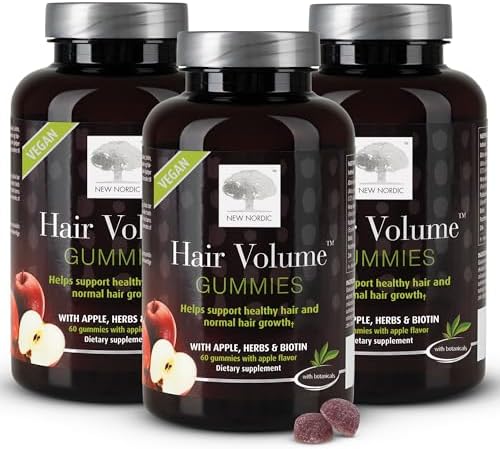 NEW NORDIC Hair Volume Daily Biotin Support Gummies 60-Day Supply - 1 Pk