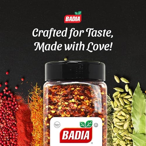 Badia Crushed Red Pepper, 12 oz – Dried and Crushed Red Chili Flakes for Cooking, Seasoning, and Topping