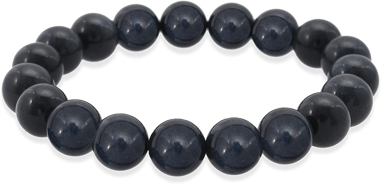 SHOP LC Blue Chalcedony Enhanced 310.00 ctw Beaded Stretch Bracelet | Birthday, Gifts