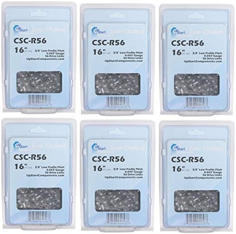 6-Pack 16-Inch Chainsaw Chain Replacement for EGO CS1600 56V Lithium-Ion