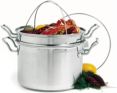Norpro 8-Quart Krona Stainless Steel Steamer Cooker, 4 Piece Set