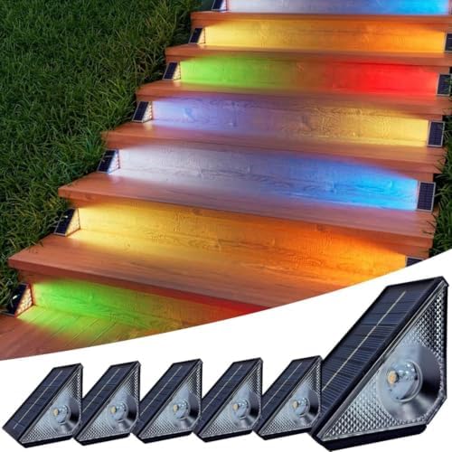 Solar Deck Lights Outdoor - 8 Pack Solar Step Light CIYOYO Waterproof Fence Lights for Patio Stairs Post Pathway Porch Driveway Yard Garden Decor