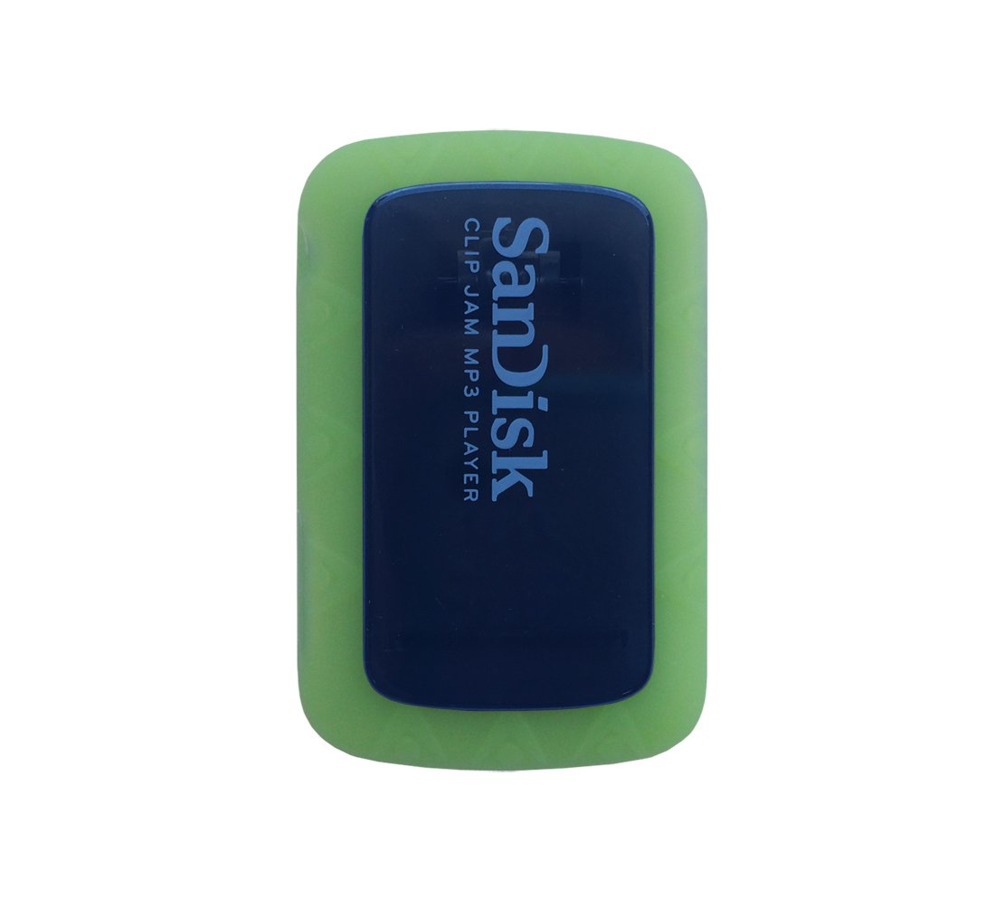 Silicone Case for Sandisk Clip Jam (SDMX26) MP3 Player (Released in 2015), Soft Rubber Skin Bumper Cover, Lawn Green