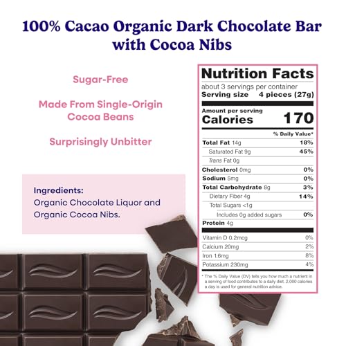 Pascha 85% Cacao Dark Chocolate Bars - Organic, Vegan, 10 Count | Pascha 85% Organic Vegan Dairy Free Dark Chocolate Bars, 10 Count