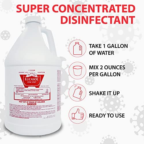 Lucasol One Step Hospital Grade Disinfectant Concentrate Surface Cleaner