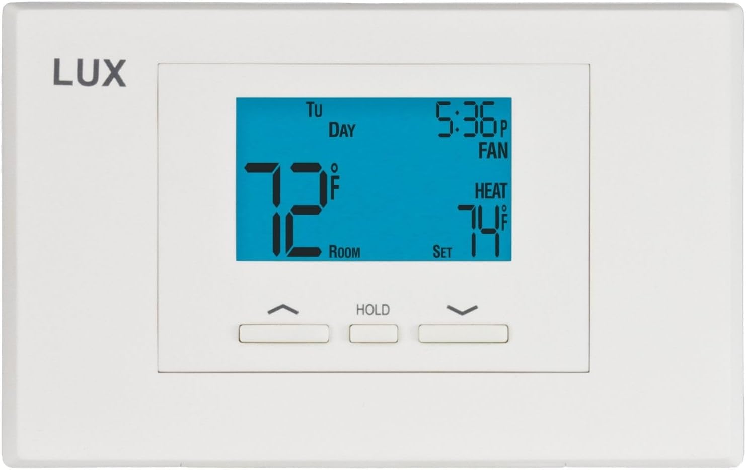 P521U Programmable 5-2 Day Thermostat for Home Use; 2 Heat, 1 Cool