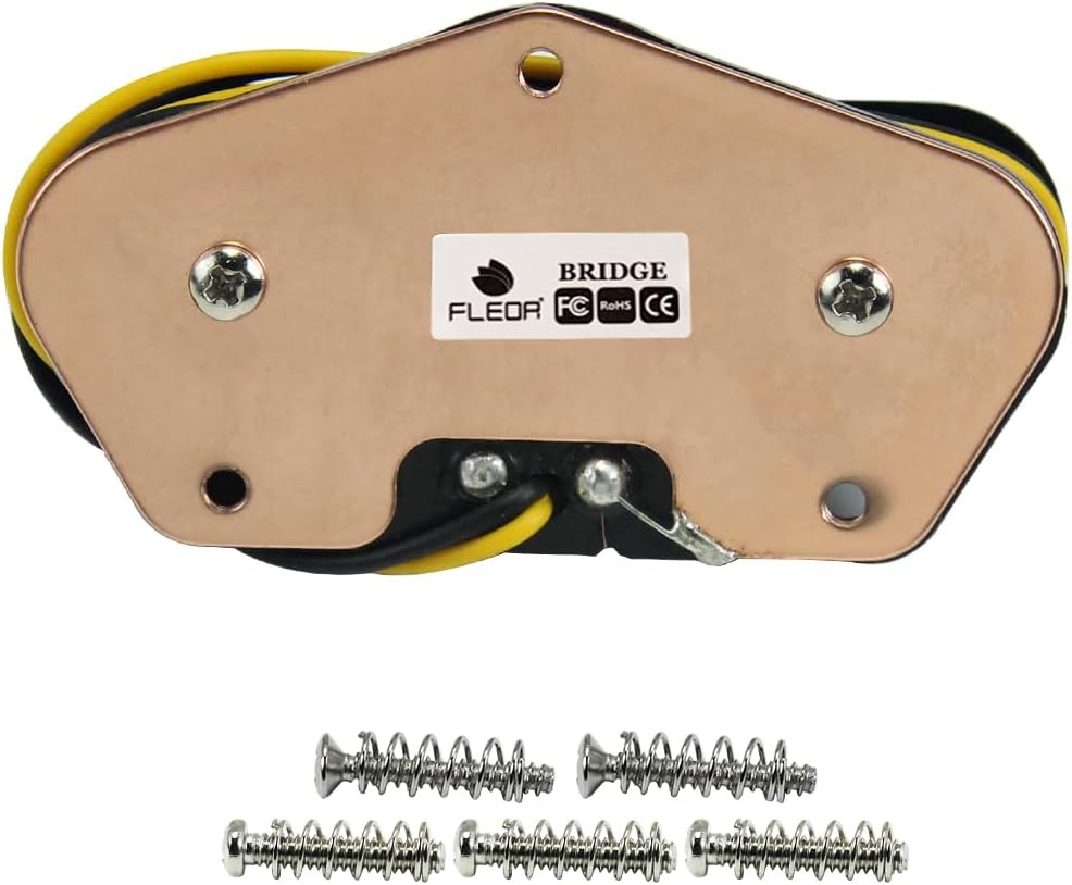 FLEOR Alnico 5 Guitar Pickups - TL Bridge & Neck Pickup (Chrome) for TL Style Guitar