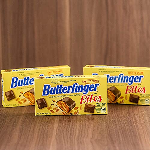 Butterfinger Full Size Candy Bar, 18 Count, Crispety Crunchety Peanut-Buttery On-The-Go Sweet Treat, 1.9 oz Each