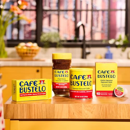 Café Bustelo, Espresso Style Dark Roast Ground Coffee, 10 oz. Can | Packaging May Vary