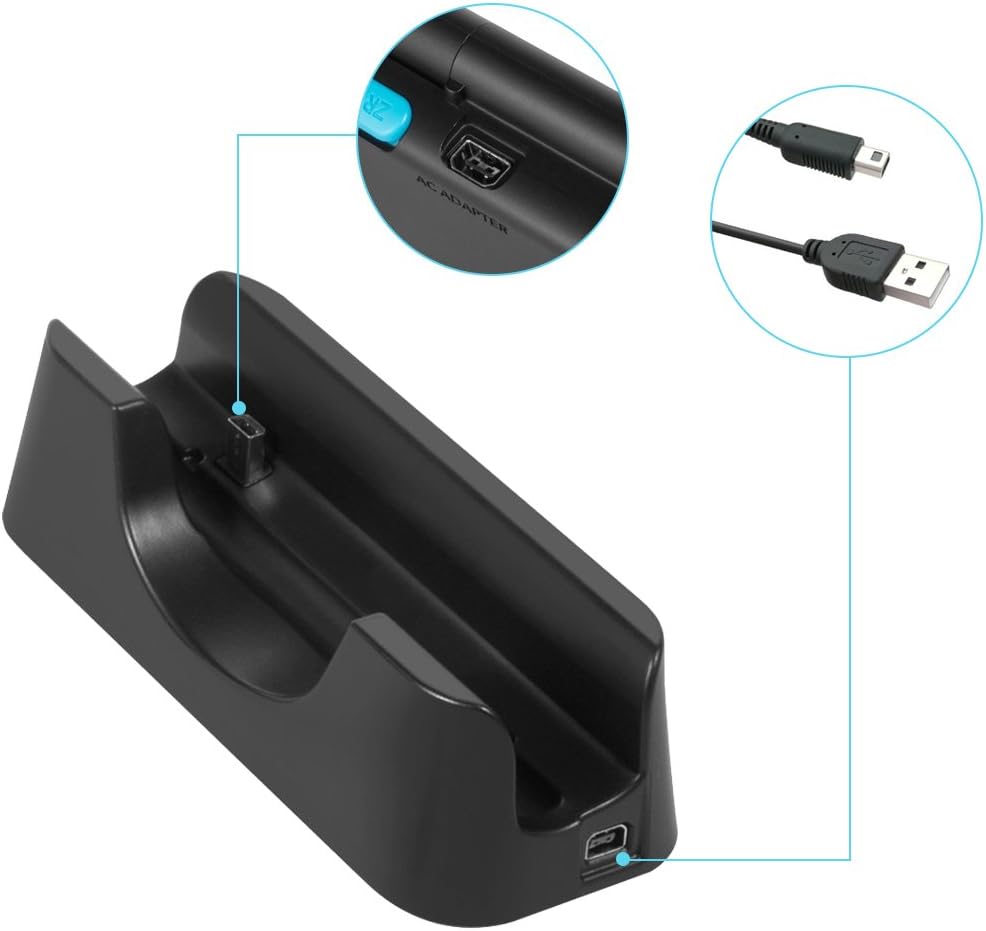 Charging Dock Compatible New 2DS XL with Hand Grip